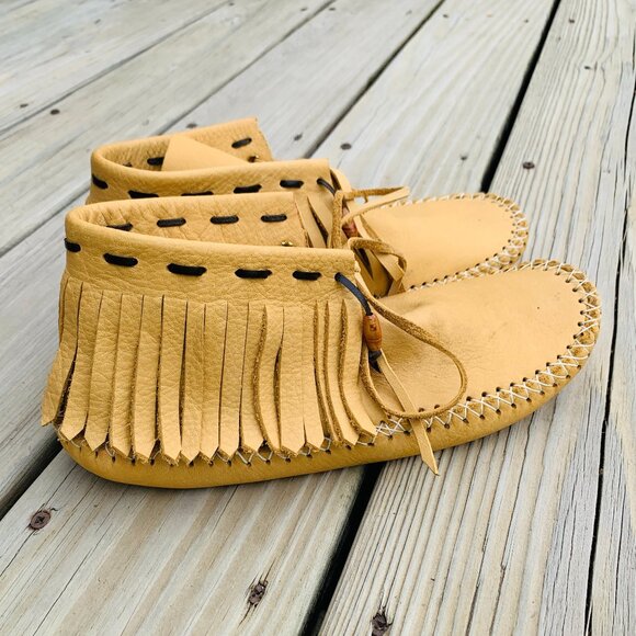 New Handmade Leather Moccasins - Picture 1 of 11